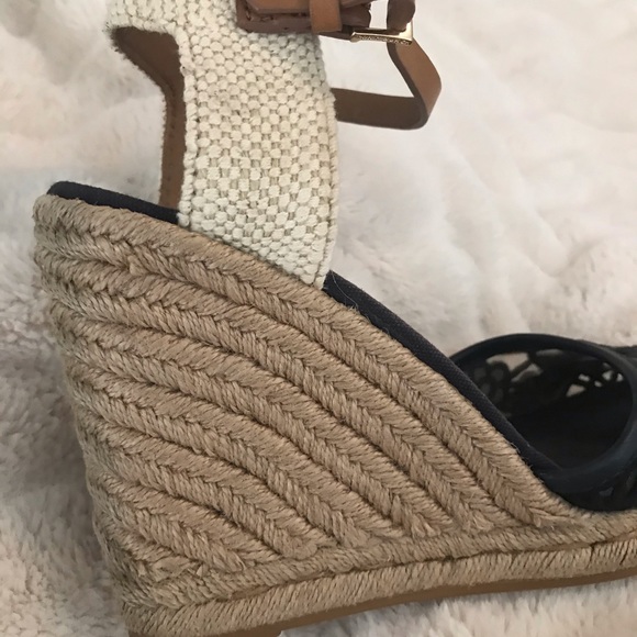 SOLD TORY BURCH navy blue Espadrilles shoes 9 - Picture 9 of 10